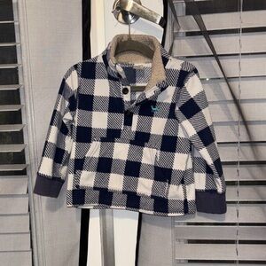Carter's Navy and White Checkered Sweater